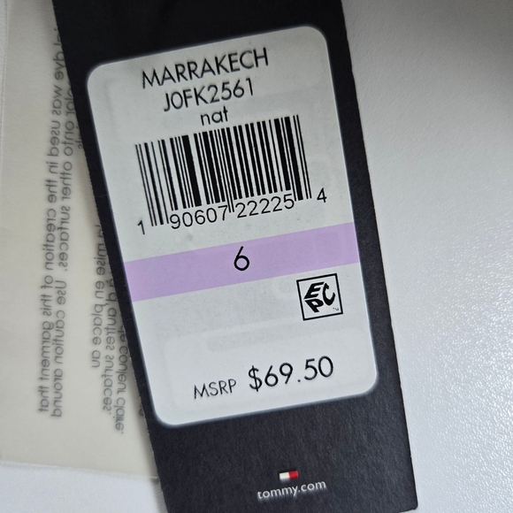 NWT Tommy Hilfiger Cream Casual Peekaboo Ankle Cuff Pants with Drawstring Sz 6 - Picture 7 of 12